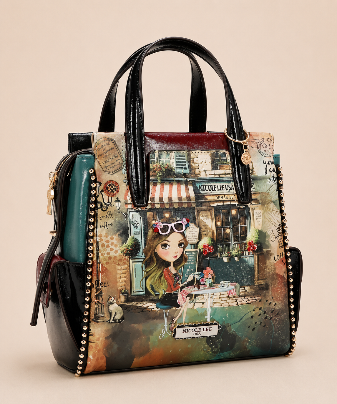 VIRTUAL FRIEND-SMALL CONVERTIBLE BACKPACK / HANDBAG-NICOLE LEE