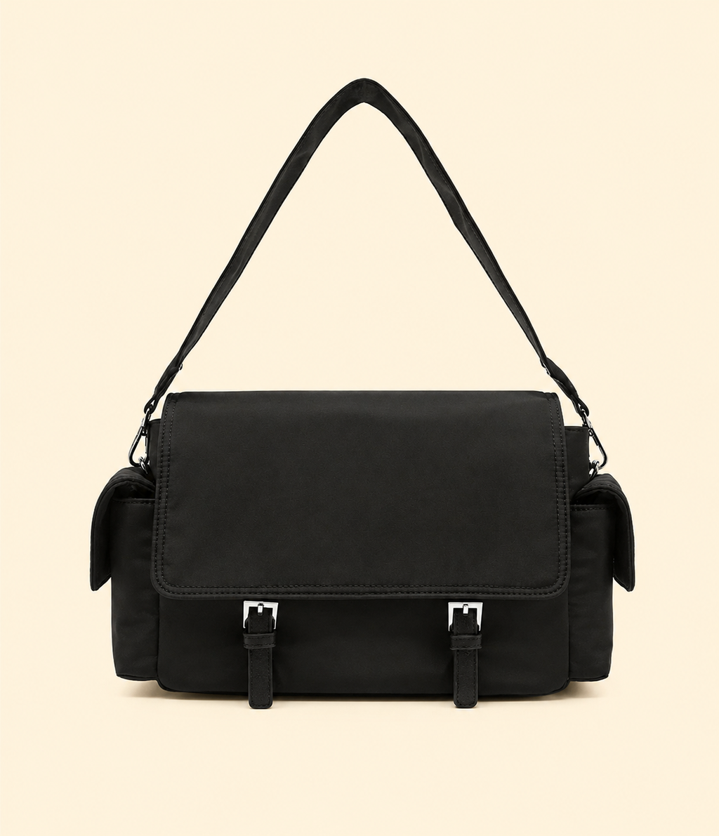 Parfois Cartera Original Nylon Crossbody Bag With Flap